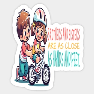 Sibling Bike Lessons: Bond Beyond Words Sticker